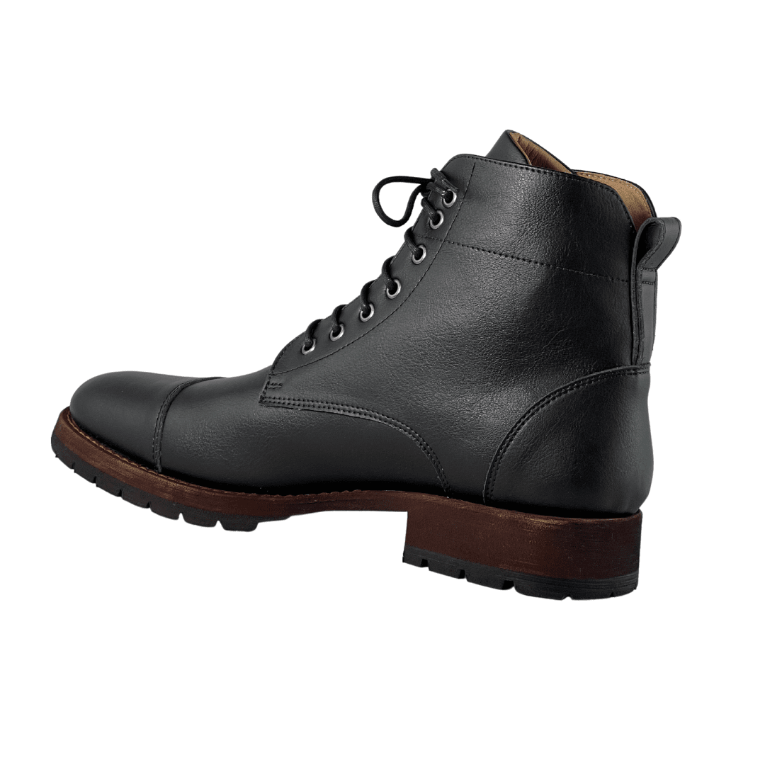 'New Crusoe' men's vegan boot by Zette Shoes - black