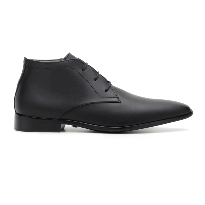 'Benjie' men's wide-fit EEE vegan chukka by Zette Shoes - Black