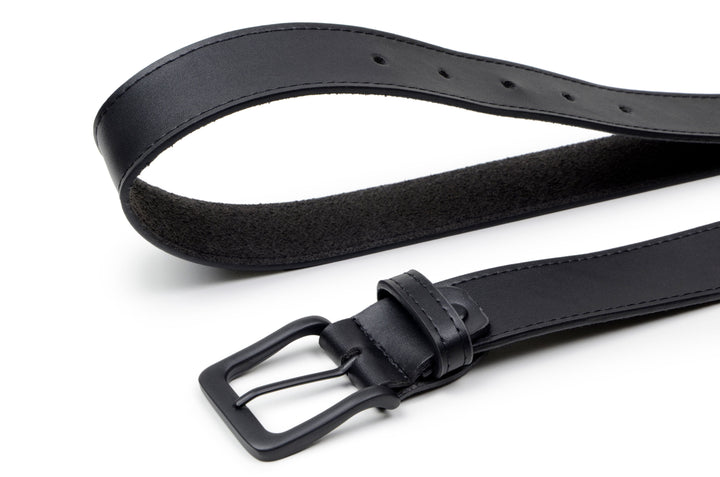 'Conor' men's vegan leather belt Zette - black