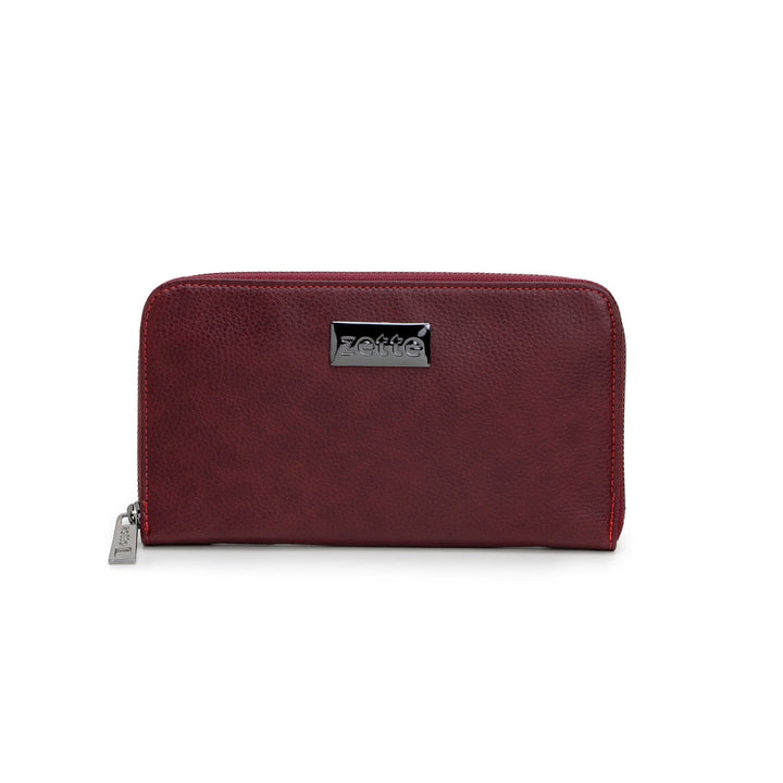 'Eve' women's vegan leather wallet Zette - burgundy