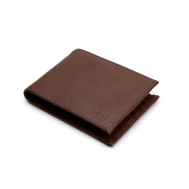 'Hakan' men's vegan leather wallet Zette - cognac