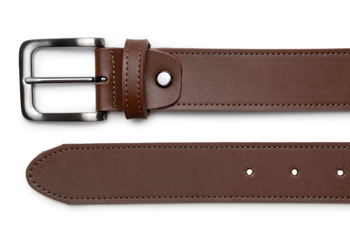 'Conor' men's vegan leather belt Zette - cognac