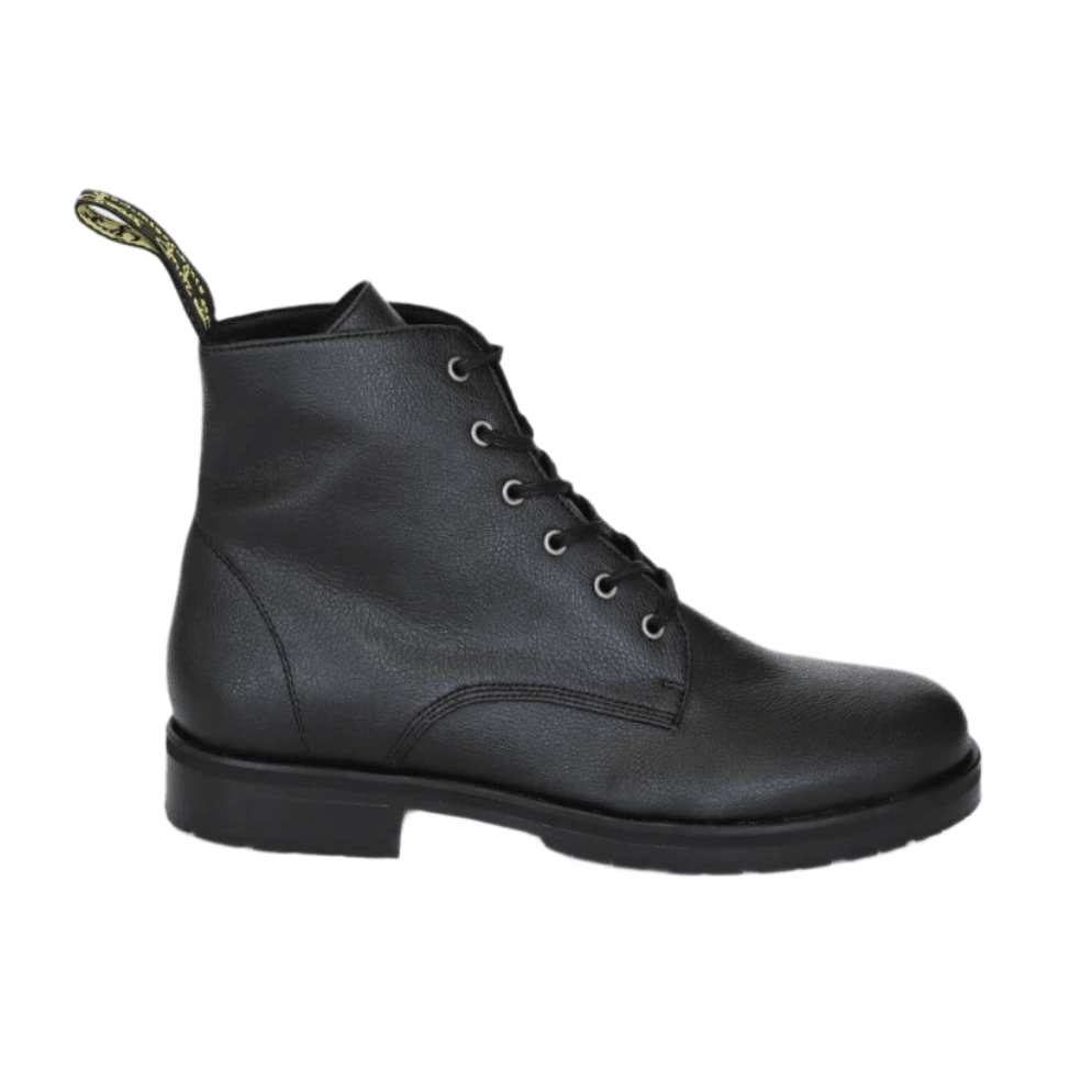 'Blaze' vegan apple-leather ๐ lace-up boot by Good Guys Don't Wear Leather - black