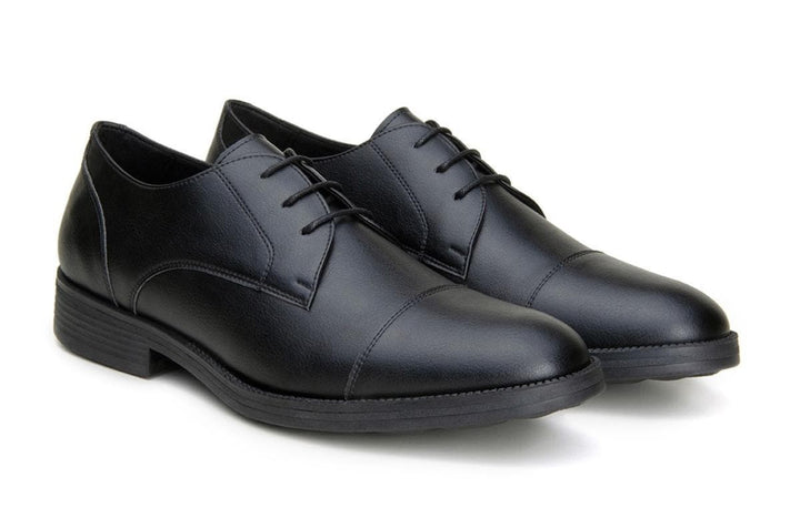 Classic vegan leather derby by Vincente Verde -  black - Vegan Style
