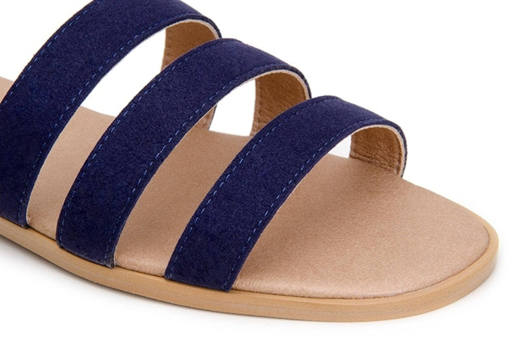 'Noemi' women's vegan sandals by Ahimsa - navy - Vegan Style