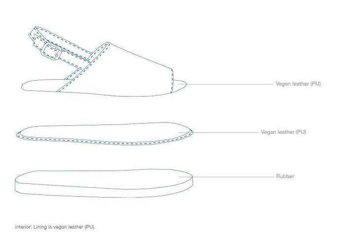 'Bella' women's vegan sandals by Ahimsa - cognac - Vegan Style