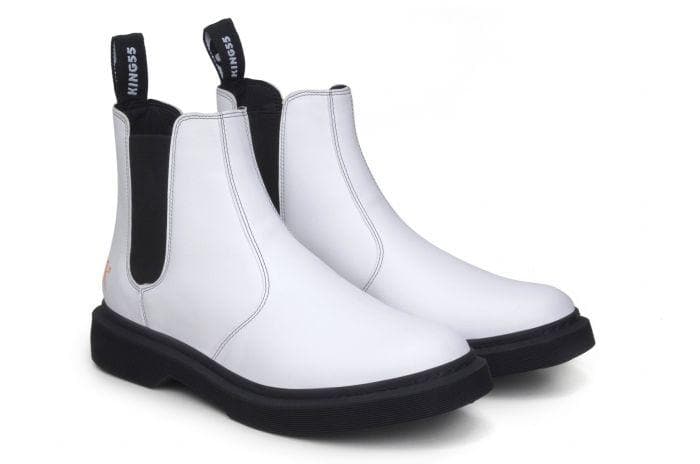 'Brick Lane' Vegan Chelsea Boot by King55 - White