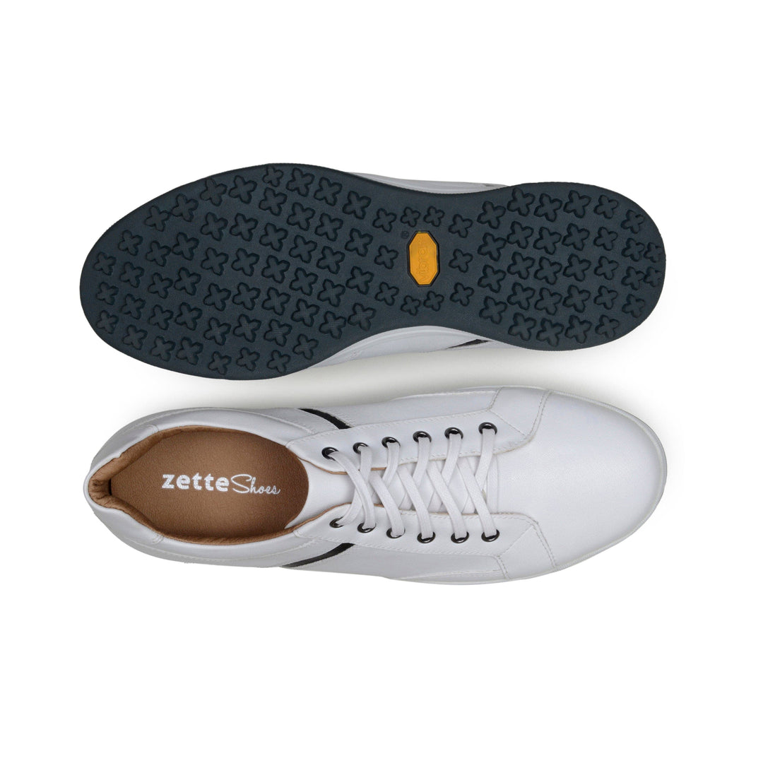 'Ciaran' men's corn-leather 🌽 sneaker by Zette Shoes - white