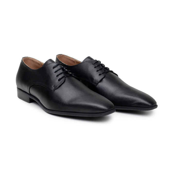 'Nero' Men's corn-leather 🌽 Derby shoe by Zette Shoes - matte black