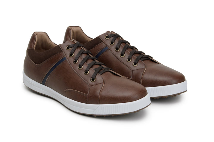 'Ciaran' men's vegan sneaker by Zette Shoes - cognac