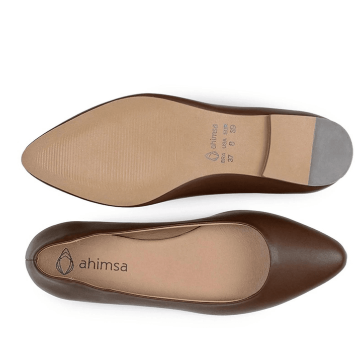 'Diana' Vegan Women's Flat by Ahimsa - Cognac