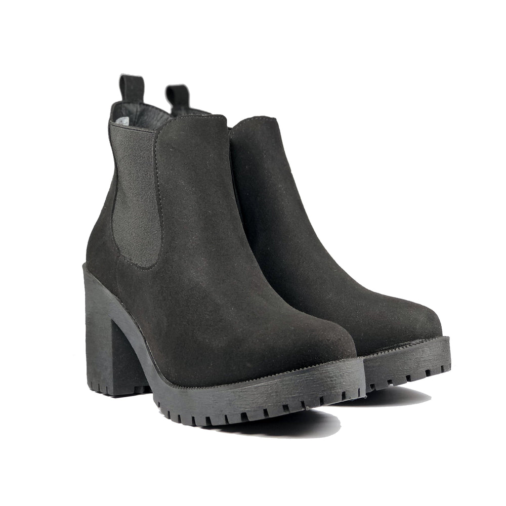 'Evie' Suede Boots by Zette Shoes - Black