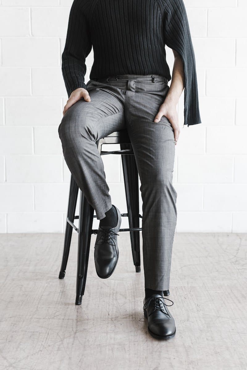 Gideon mens vegan dress shoes in round toe, derby shoe design.