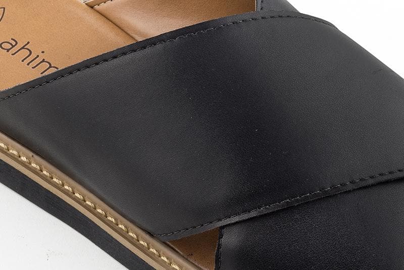 'Mia' women's vegan sandals by Ahimsa - black - Vegan Style