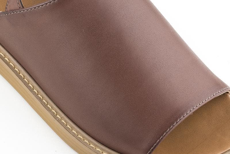 'Bella' women's vegan sandals by Ahimsa - cognac - Vegan Style