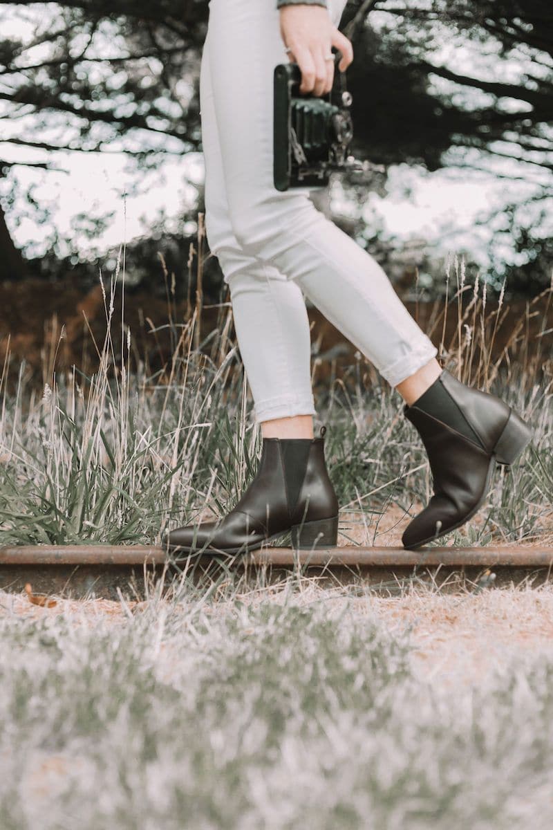 'Nerrie' vegan-leather Chelsea bootie by Zette Shoes - black - Vegan Style