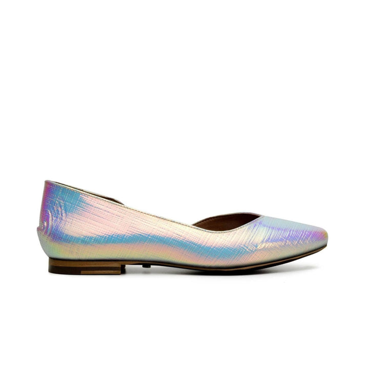 'Serena' women's pearl-sheen flat by Zette Shoes