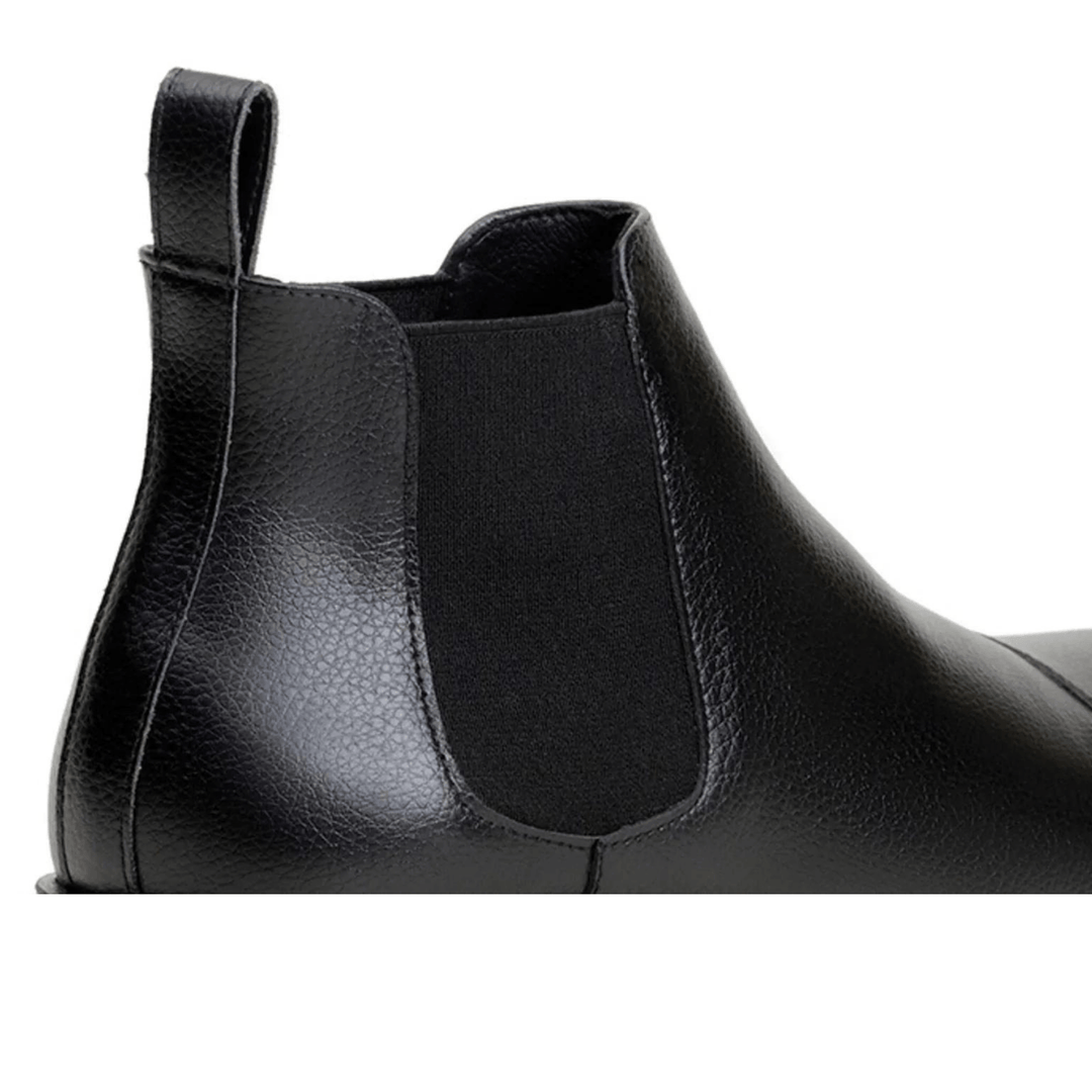 'Terni' classic vegan leather Chelsea boot by Vincente Verde -  black