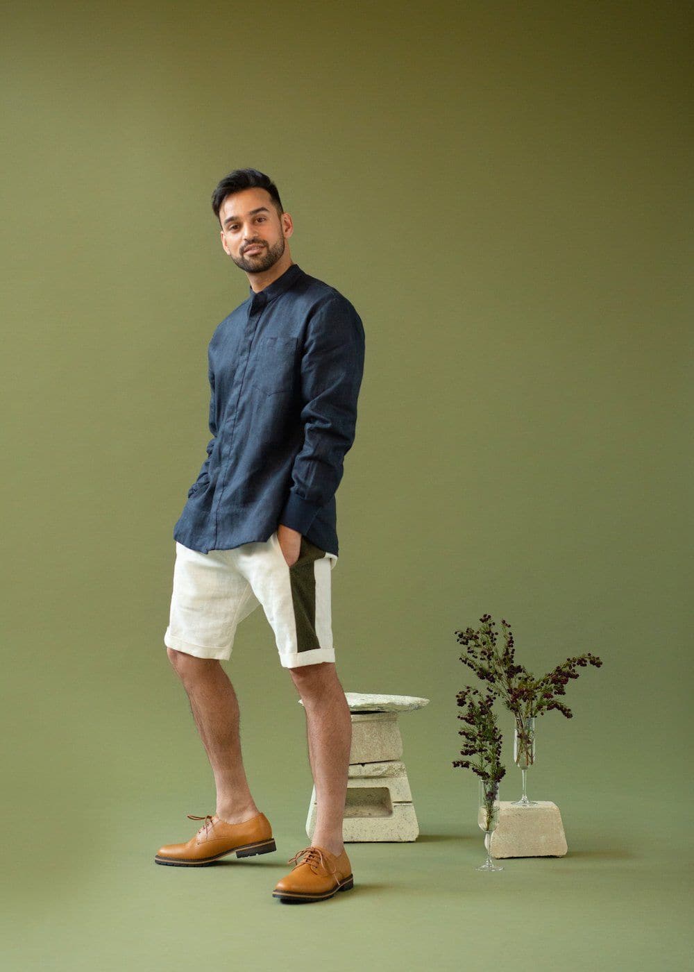 'David' men's derby shoe by Ahimsa - tan - Vegan Style