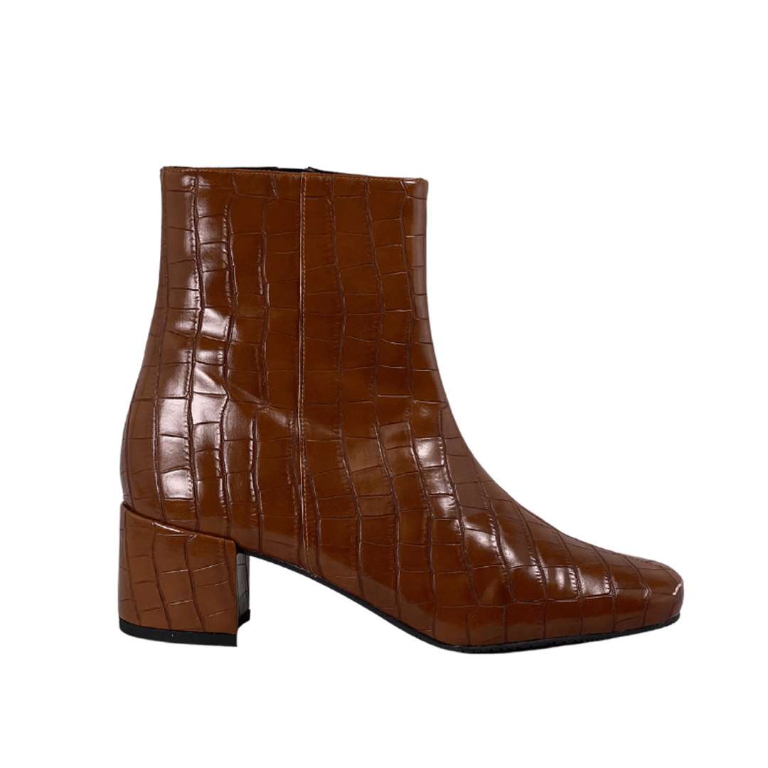 Crocodile print ankle boots sales