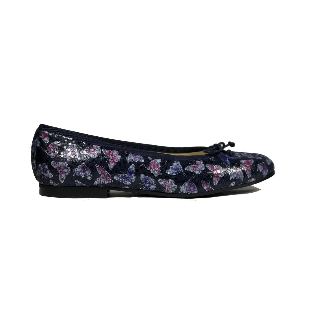 'Madi' vegan textile ballet flat by Zette Shoes - deep navy - Vegan Style