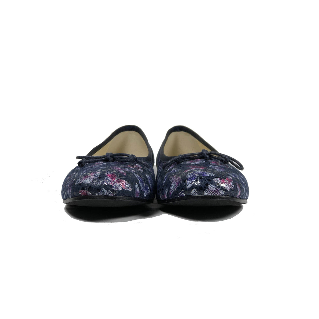 'Madi' vegan textile ballet flat by Zette Shoes - deep navy - Vegan Style