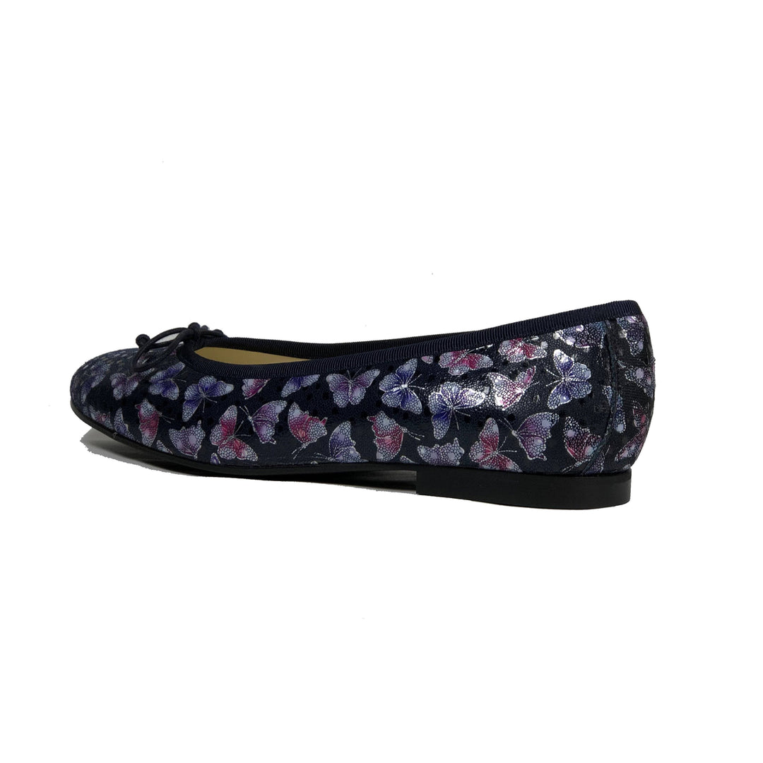 'Madi' vegan textile ballet flat by Zette Shoes - deep navy - Vegan Style