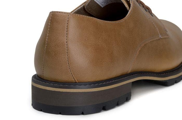 'David' men's derby shoe by Ahimsa - tan - Vegan Style