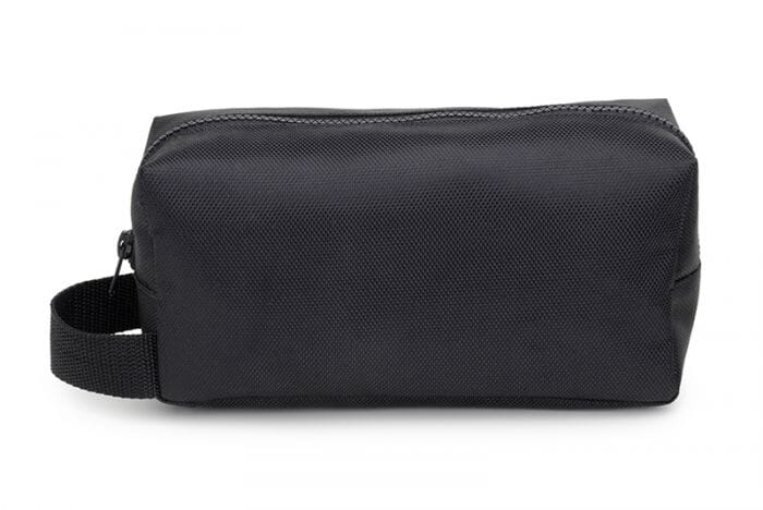 Nylon unisex toiletry bag by Ahimsa - black or navy