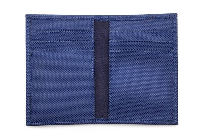 Nylon unisex cardholder by Ahimsa - black, navy or espresso