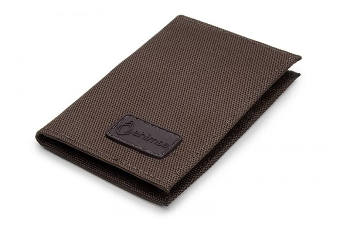 Nylon unisex cardholder by Ahimsa - black, navy or espresso