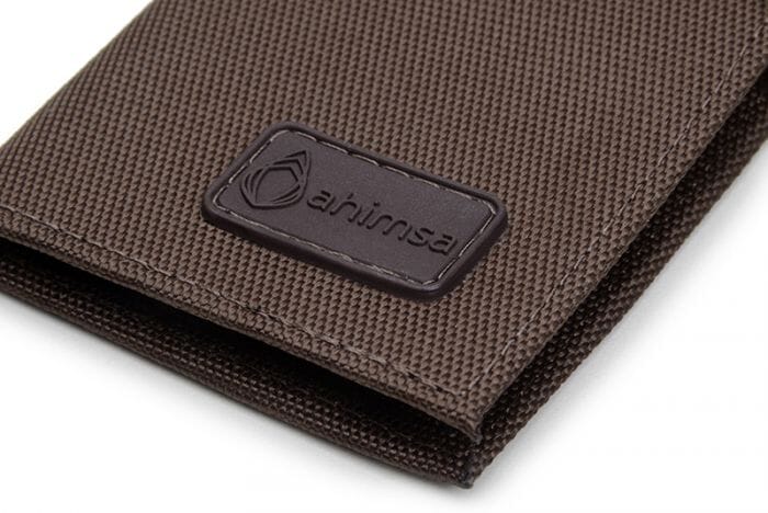 Nylon unisex cardholder by Ahimsa - black, navy or espresso