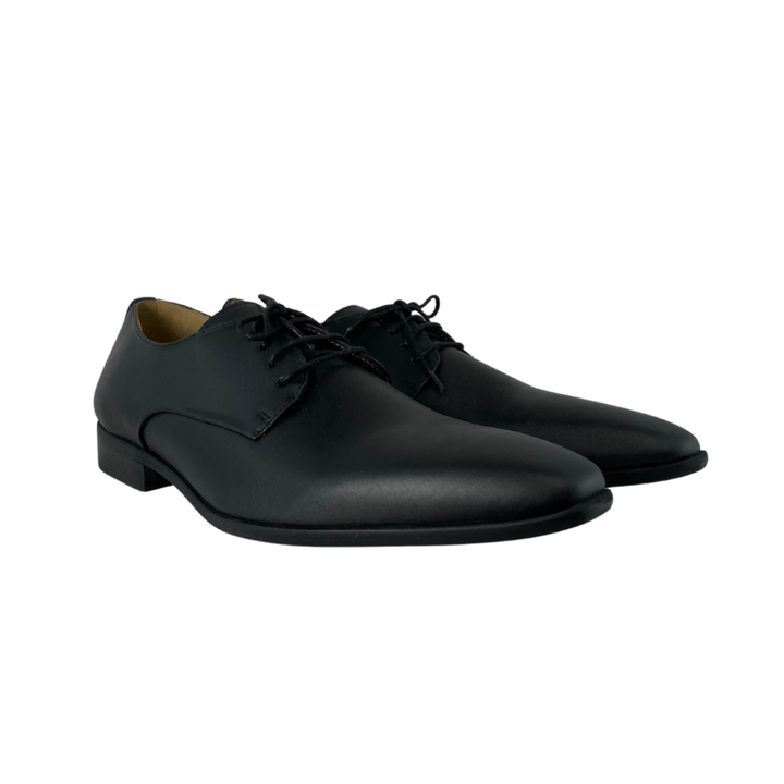 'Nero' Men's Vegan Derby Shoe by Zette Shoes - Matte Black