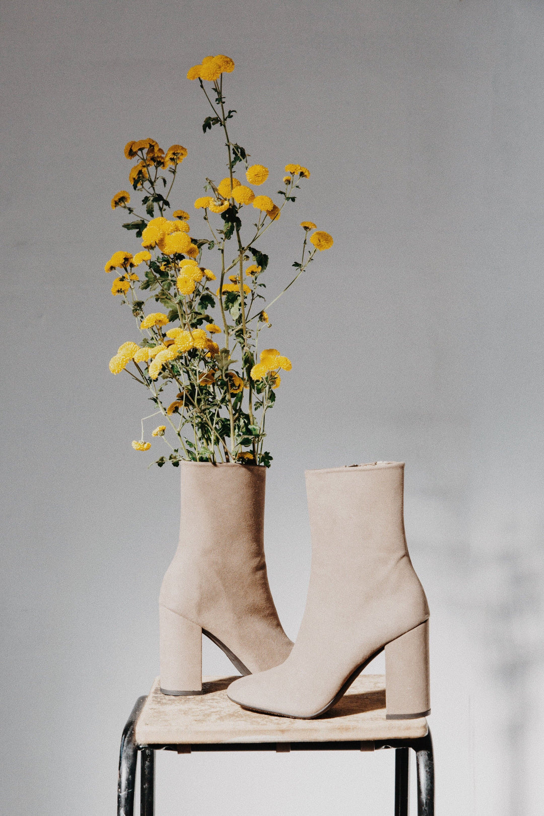 'Lisa' vegan-leather Chelsea bootie by Zette Shoes - taupe - Vegan Style