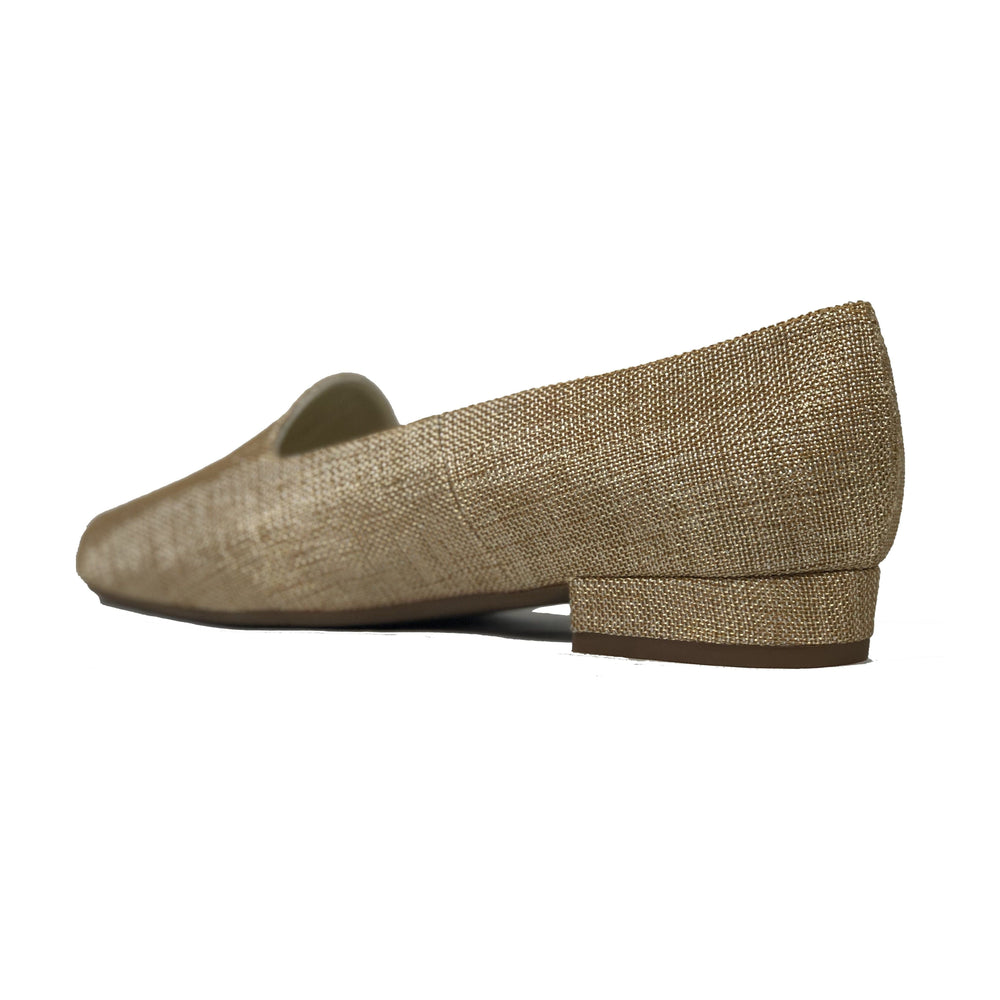 'Tracey' vegan-textile loafers by Zette Shoes - beige - Vegan Style