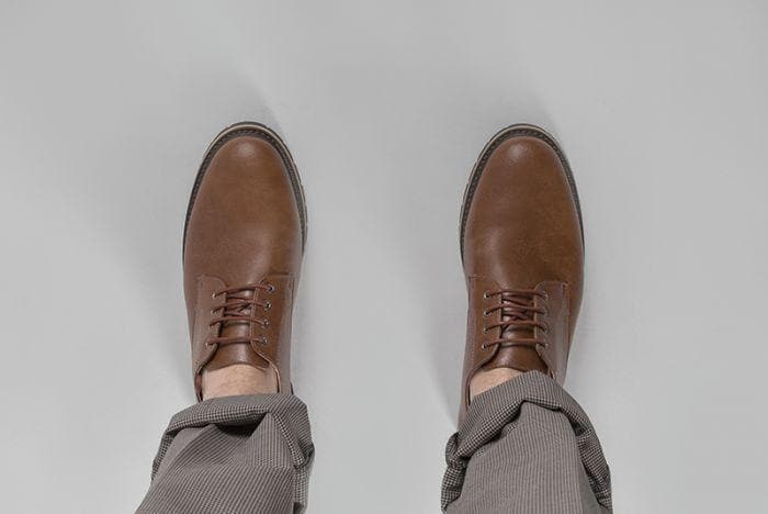 'David' men's derby shoe  by Ahimsa - cognac - Vegan Style