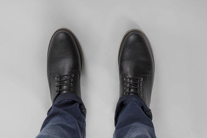 'David' men's derby shoe  by Ahimsa - black - Vegan Style