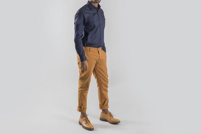 'David' men's derby shoe by Ahimsa - tan - Vegan Style