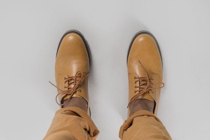 'David' men's derby shoe by Ahimsa - tan - Vegan Style