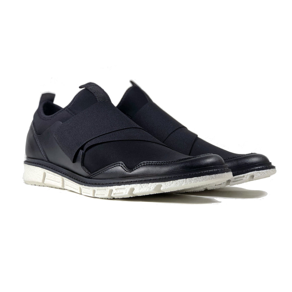 'Caspar' - men's vegan sneaker by Zette Shoes - black with white sole - Vegan Style