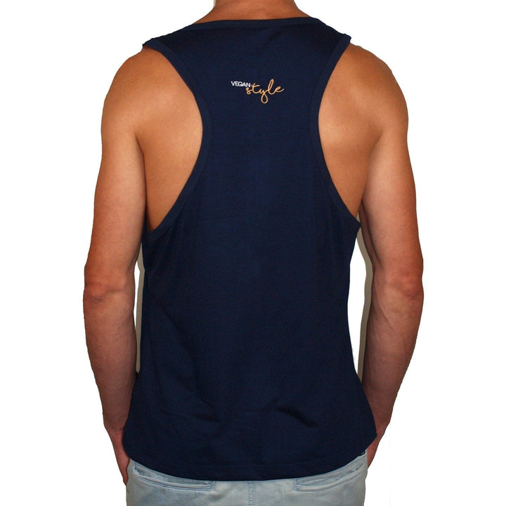 Vegan Style Men's Tank Top in navy - Vegan Style