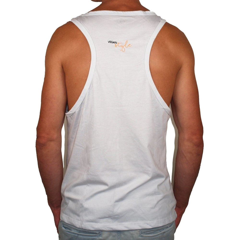 Vegan Style Men's Tank Top in white - Vegan Style