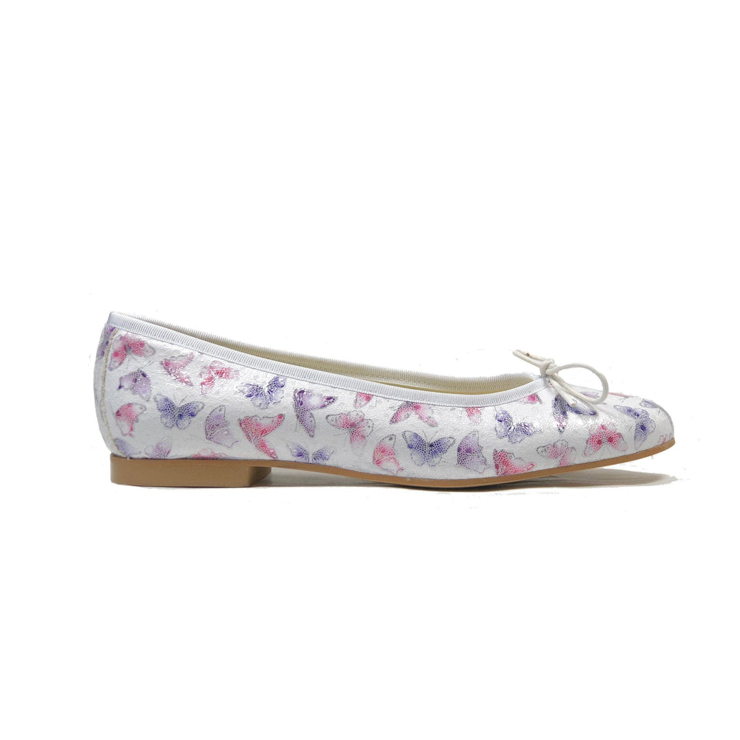 'Madi' vegan textile ballet flat by Zette Shoes - white - Vegan Style