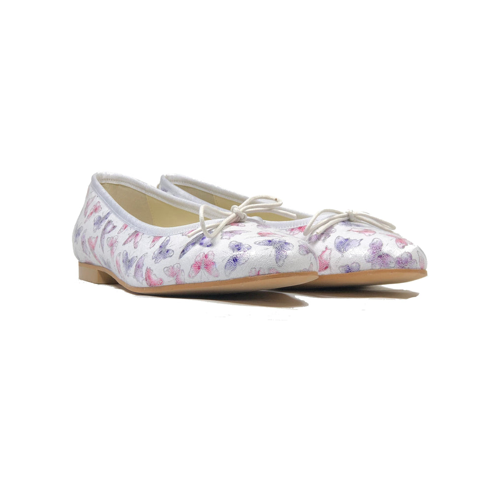 'Madi' vegan textile ballet flat by Zette Shoes - white - Vegan Style