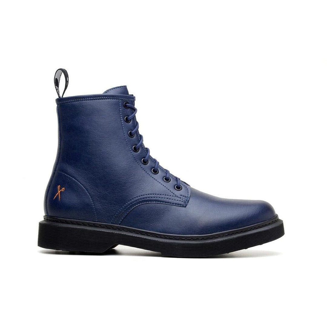'London 2' Vegan Lace-Up Boot by King55 - Navy