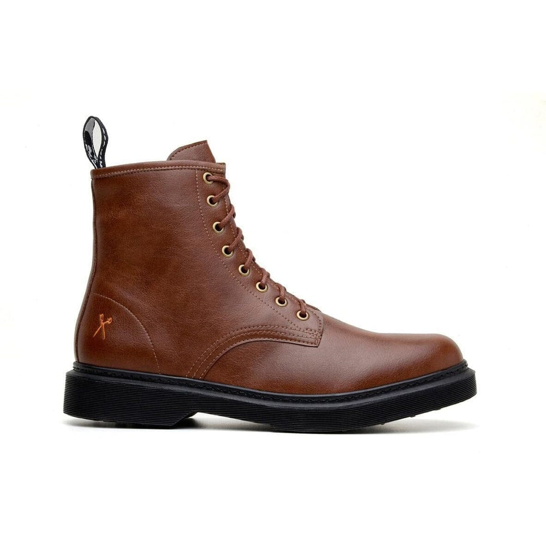 'London 2' Vegan Lace-Up Boot by King55 - Cognac