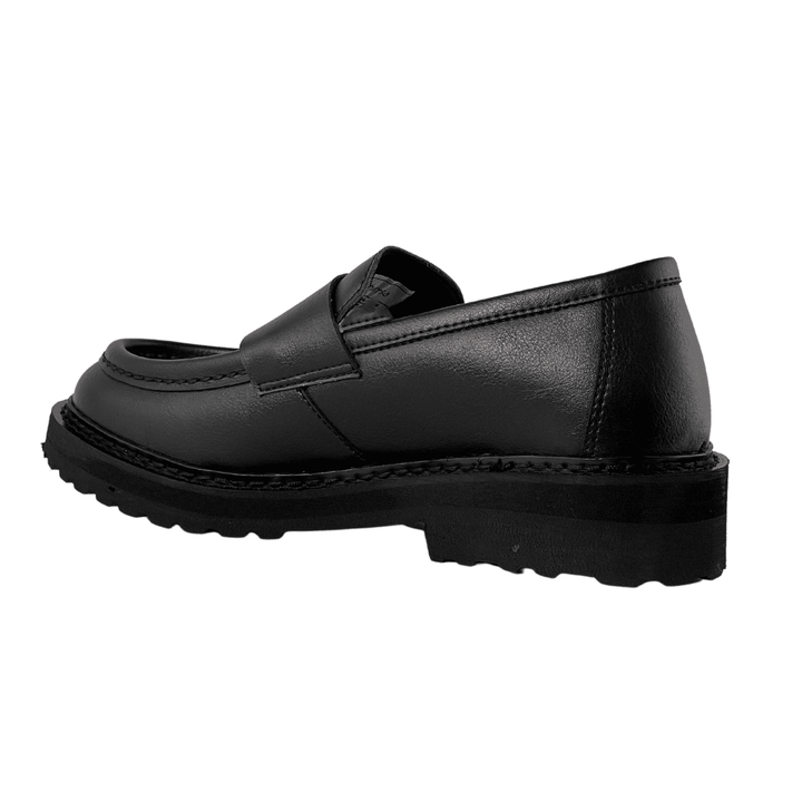'Everyday Loafer' unisex vegan shoe with chunky sole by Ahimsa - black