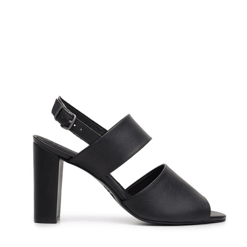 'Luciana' vegan-leather high-heel by Ahimsa Shoes - black