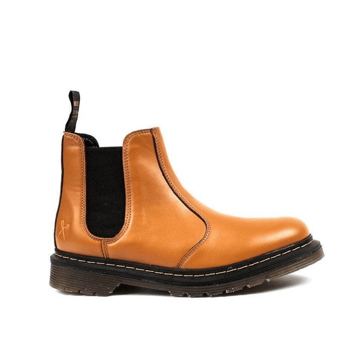 'Brick Lane' vegan Chelsea boot by King55 - brown