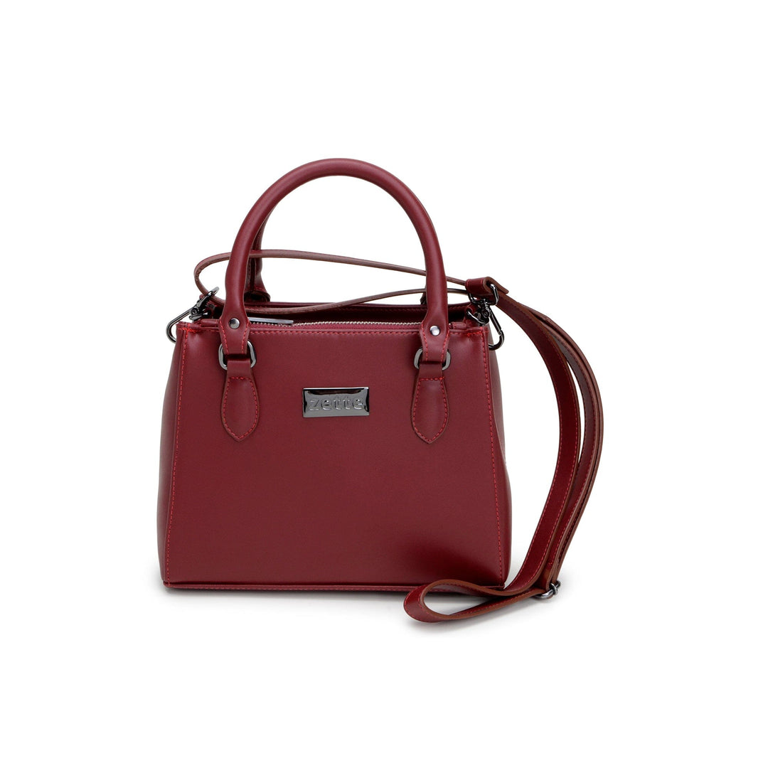 'Clarie' handbag by Zette - burgundy